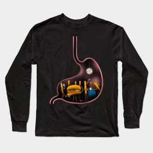 Fast food party in the stomach Long Sleeve T-Shirt